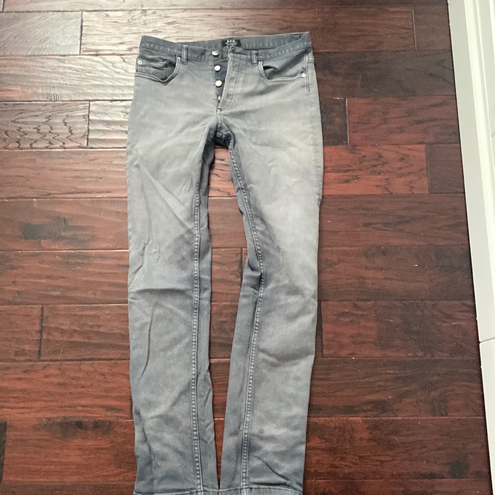 A.P.C. New Standard Jeans Mens 29 distressed Gray color